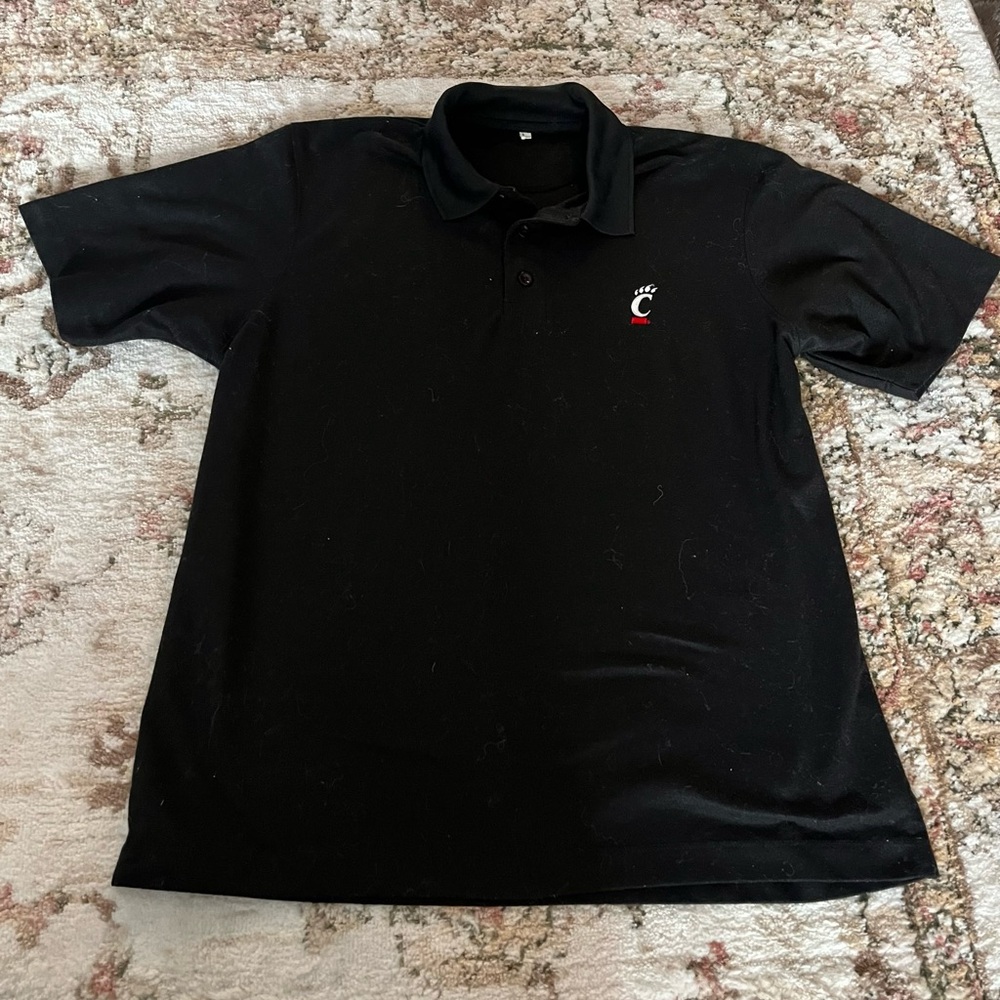 University of Cincinnati Black Polo Shirt